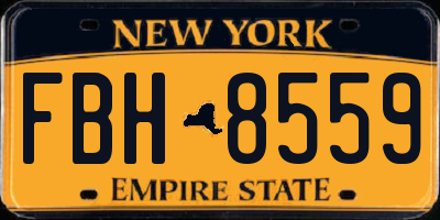 NY license plate FBH8559