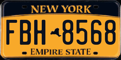 NY license plate FBH8568