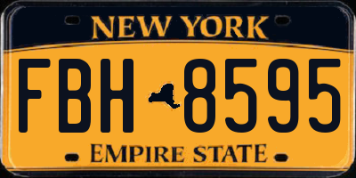 NY license plate FBH8595