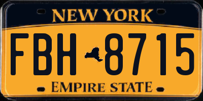 NY license plate FBH8715