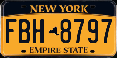 NY license plate FBH8797
