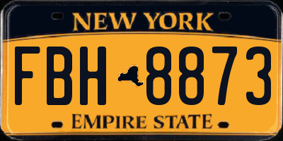NY license plate FBH8873