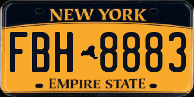 NY license plate FBH8883