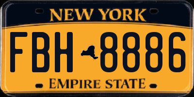 NY license plate FBH8886