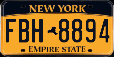 NY license plate FBH8894