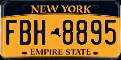 NY license plate FBH8895