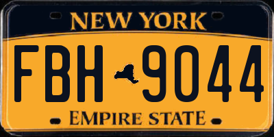NY license plate FBH9044