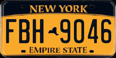 NY license plate FBH9046