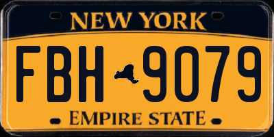 NY license plate FBH9079