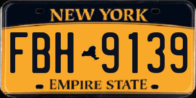 NY license plate FBH9139