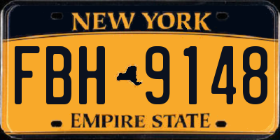 NY license plate FBH9148