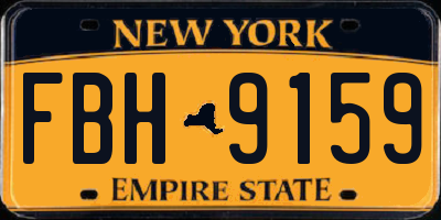 NY license plate FBH9159