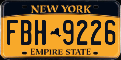 NY license plate FBH9226