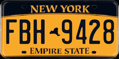 NY license plate FBH9428