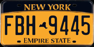 NY license plate FBH9445