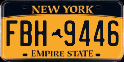 NY license plate FBH9446