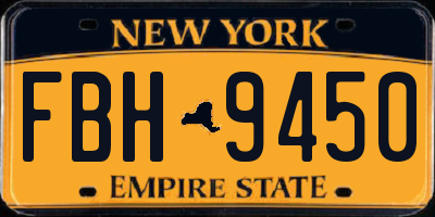 NY license plate FBH9450