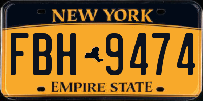 NY license plate FBH9474