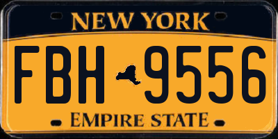 NY license plate FBH9556