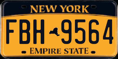 NY license plate FBH9564