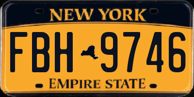 NY license plate FBH9746