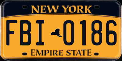 NY license plate FBI0186