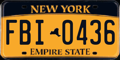 NY license plate FBI0436