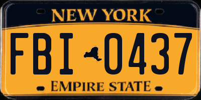 NY license plate FBI0437