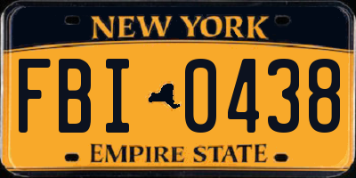 NY license plate FBI0438