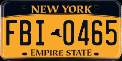 NY license plate FBI0465