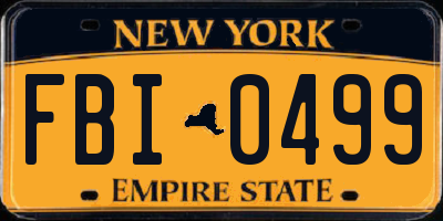 NY license plate FBI0499