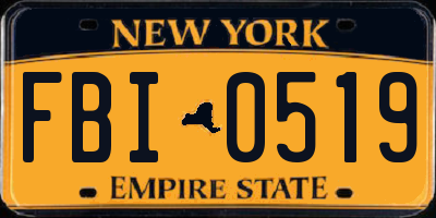 NY license plate FBI0519