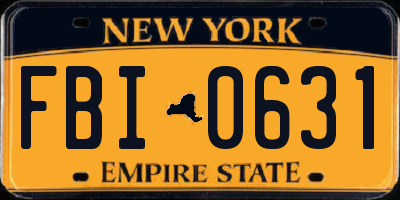 NY license plate FBI0631
