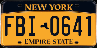 NY license plate FBI0641