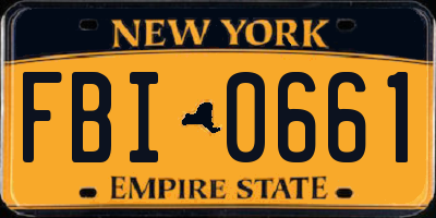 NY license plate FBI0661