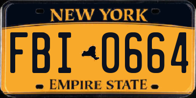 NY license plate FBI0664