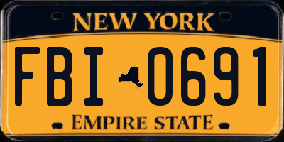 NY license plate FBI0691