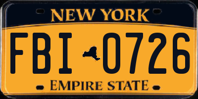 NY license plate FBI0726