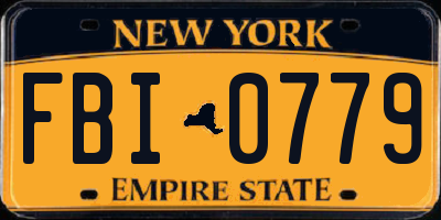 NY license plate FBI0779