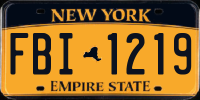 NY license plate FBI1219
