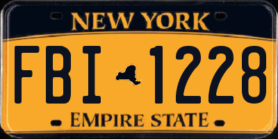 NY license plate FBI1228