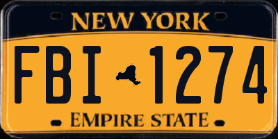 NY license plate FBI1274