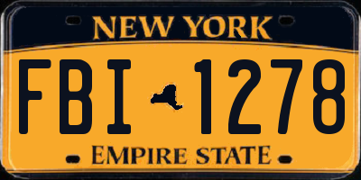 NY license plate FBI1278