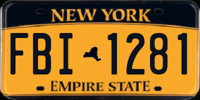 NY license plate FBI1281