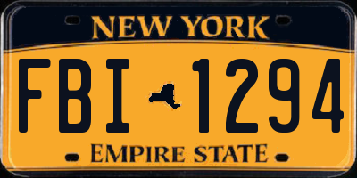 NY license plate FBI1294