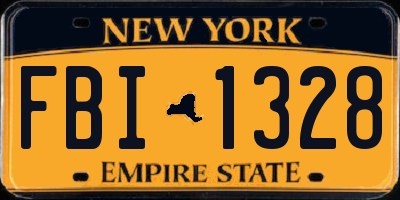 NY license plate FBI1328