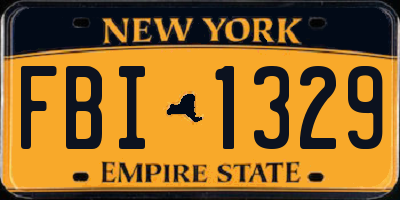 NY license plate FBI1329