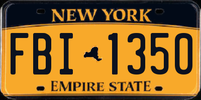 NY license plate FBI1350