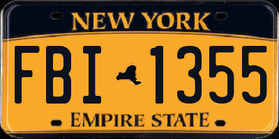 NY license plate FBI1355