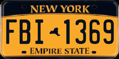 NY license plate FBI1369